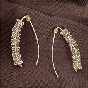 DEB GUYOT HERKIMER QUARTZ drop earrings sterling silver
